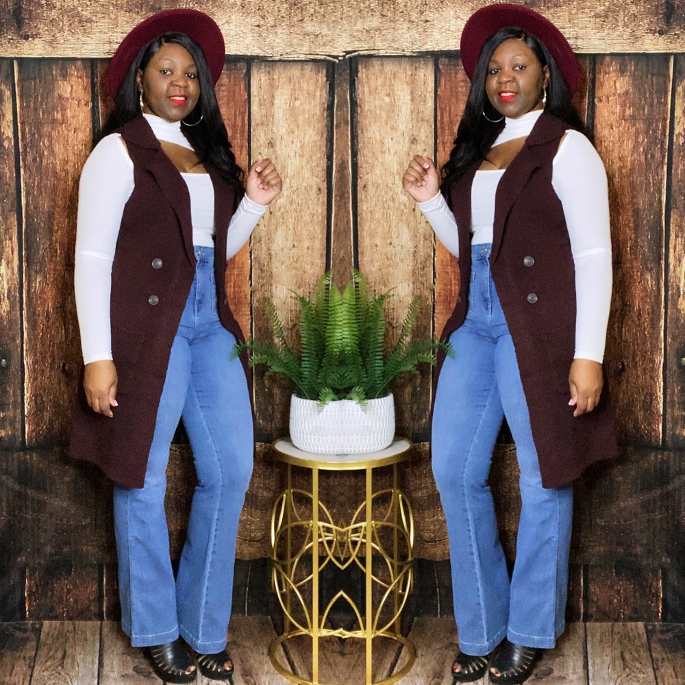 OPEN VEST CARDIGAN SWEATER